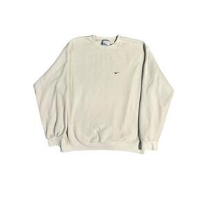 90s White Nike Swoosh Sweatshirt